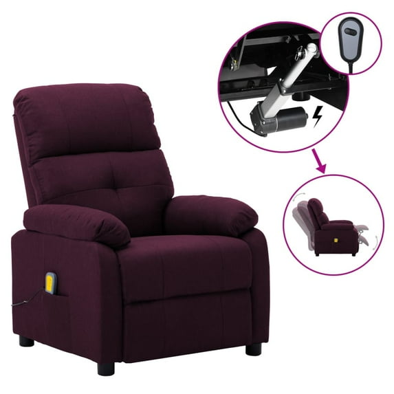 vidaXL Massage Chair Massaging Recliner Push Cozy Chair for Elderly Fabric