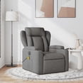 thumbnail image 1 of vidaXL Dark Gray Fabric Recliner Chair, 6-Point Vibration Massage, Adjustable Backrest & Footrest, 1 of 5
