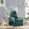thumbnail image 1 of vidaXL Massage Recliner Chair Dark Green Polyester, Metal, Plywood, 1 of 5