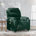 thumbnail image 1 of vidaXL Electric Massage Recliner Chair Dark Green Velvet, 1 of 5