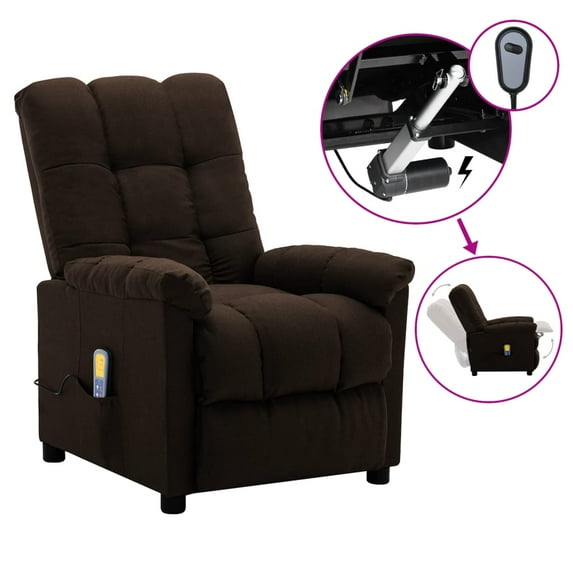 vidaXL Massage Recliner Chair Electric Reclining Chair for Elderly Fabric