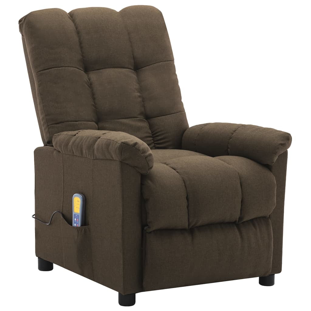 Eldridge Brown Fabric Electric Recliner with Adjustable Comfort