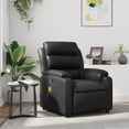 thumbnail image 1 of vidaXL Massage Recliner Chair with 6-Point Vibration Massage, Adjustable Black Leather Rocker, 1 of 12