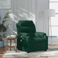 thumbnail image 1 of vidaXL Massage Recliner Chair Dark Green Velvet, 1 of 5