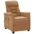 thumbnail image 1 of vidaXL Massage Recliner Massaging Recliner Push Cozy Chair Faux Suede Leather, 1 of 6
