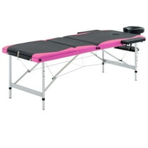 vidaXL Massage Table Foldable Massage Bed Salon Therapy Table 3 Zones Aluminum