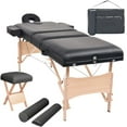 thumbnail image 1 of vidaXL Massage Table and Stool Set Beauty Couch Therapy Bed 3 Zones Thick, 1 of 12
