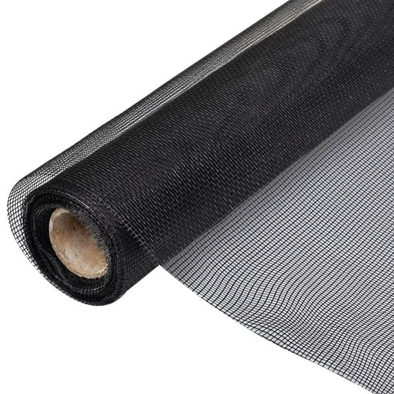 vidaXL Mesh Screen Fiberglass 3' 3" x 16' 4" Black