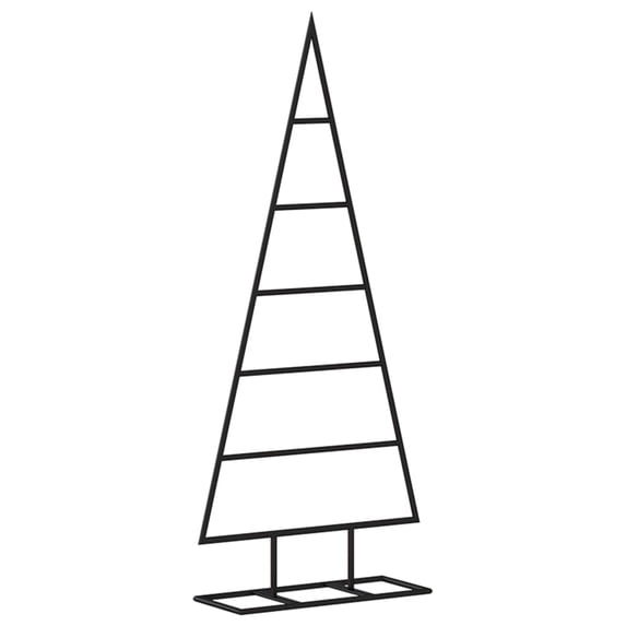 vidaXL Metal Christmas Tree for Decoration Black 23.6"