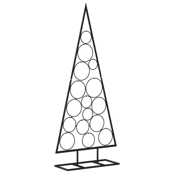 vidaXL Metal Christmas Tree for Decoration Black 23.6"