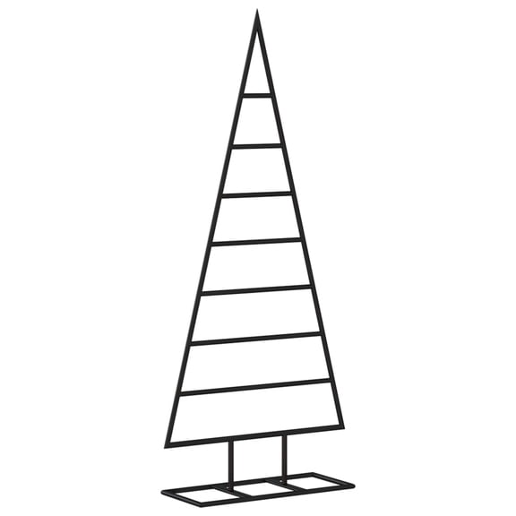 vidaXL Metal Christmas Tree for Decoration Black 49.2"