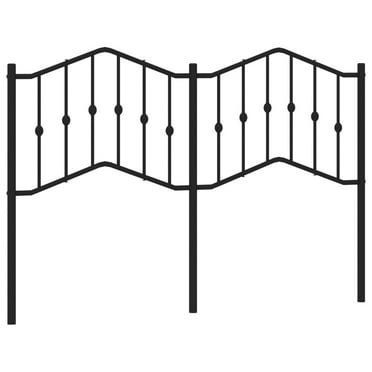 vidaXL Metal Headboard Black 53.1"