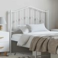 thumbnail image 1 of vidaXL Metal Headboard Twin/Twin XL 38.6'' High, Powder-Coated Steel, White Headboard Only, 1 of 6