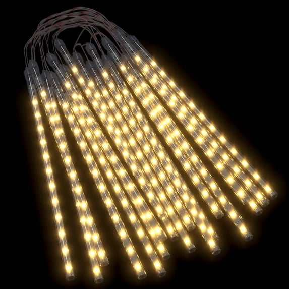 vidaXL Falling Rain Meteor Indoor/Outdoor Corded Electric Cascading Christmas LED Light Ropes & Strings