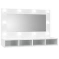 thumbnail image 1 of vidaXL Mirror Cabinet with LED Cosmetic Mirror Brown Oak/High Gloss White, 1 of 6