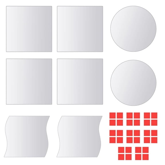 vidaXL Mirror Tiles Sheets Wall Bathroom Mirror for Hallway Dressing Room