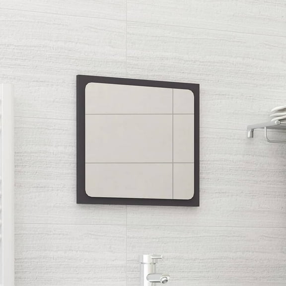vidaXL Mirror Wall Mounted Rectangular Bathroom Furniture Engineered Wood