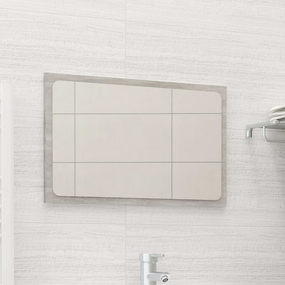 vidaXL Mirror Wall Mounted Rectangular Bathroom Furniture Engineered Wood