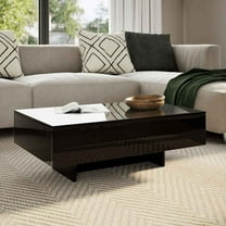 vidaXL Modern Coffee Table, Rectangular Table, Sleek High Gloss Finish, 33.5''x21.7''x12.2'', White
