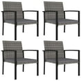 thumbnail image 1 of vidaXL Modern Dining Chairs Outdoor Patio Rattan Dining Chair Poly Rattan, 1 of 3
