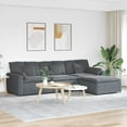thumbnail image 1 of vidaXL Modular Sofa Dark grey Velvet (100% polyester) Oversized Modular, 1 of 6