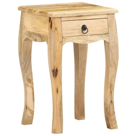 vidaXL Nightstand Bedside Cabinet Nightstand with Drawer Solid Mango Wood