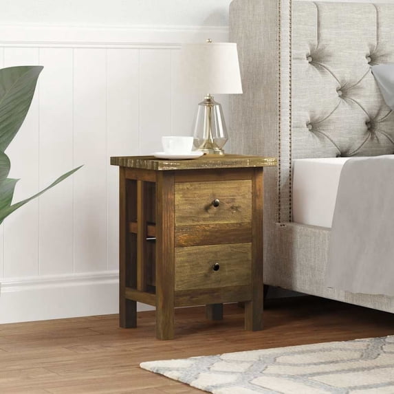 vidaXL Nightstand Solid Reclaimed Wood 15.7" x 11.8" x 20.1"