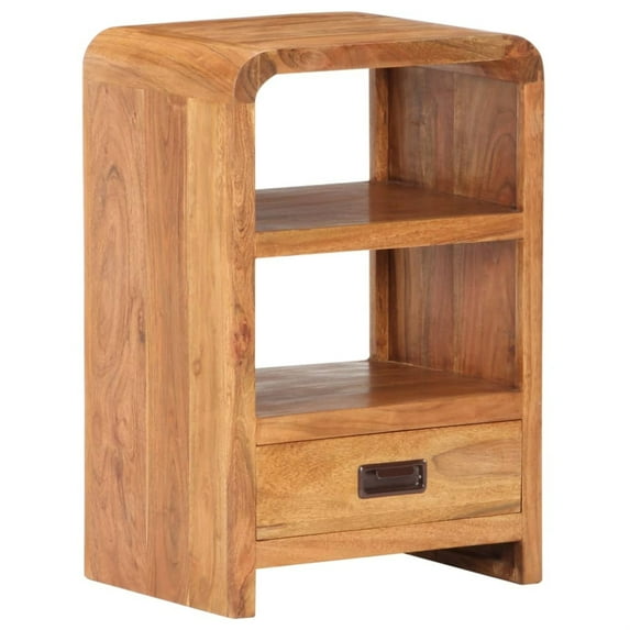 vidaXL Nightstand Storage Bedside Cabinet Bedroom Furniture Solid Wood Acacia