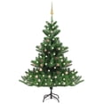 thumbnail image 1 of vidaXL Nordmann Fir Artificial Christmas Tree LED&Ball Set Green 70.9", 3077646, 1 of 55