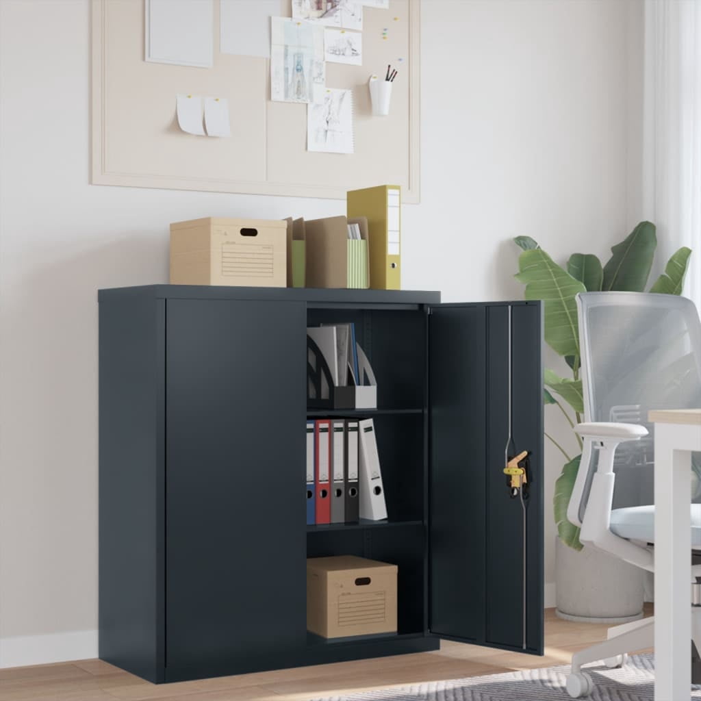 vidaXL Office Cabinet File Cabinet Storage Filing Cabinet with 2 Doors ...