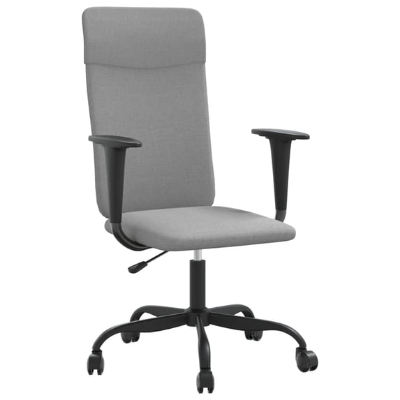 vidaXL Office Chair Rolling Office Computer Desk Chair with Armrest Fabric