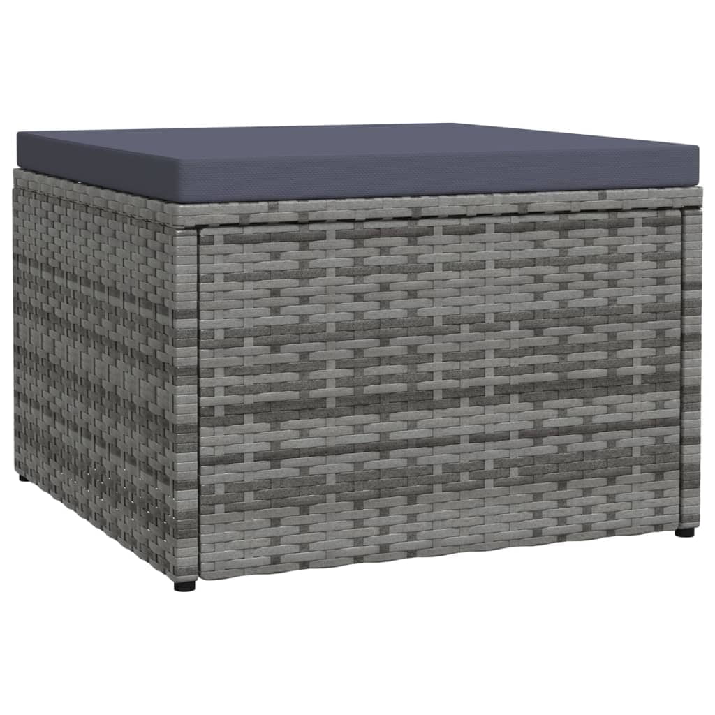vidaXL Ottoman Outdoor Footstool for Backyard Garden Poolside Poly ...