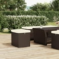 thumbnail image 1 of vidaXL Ottoman with Cushion Outdoor Patio Wicker Footstool Ottoman Poly Rattan, 1 of 25