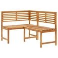thumbnail image 1 of vidaXL Outdoor Corner Bench Side Bench for Patio Garden Solid Wood Acacia, 1 of 17