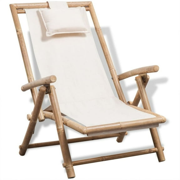 vidaXL Outdoor Deck Chair Bamboo (Set of 2)