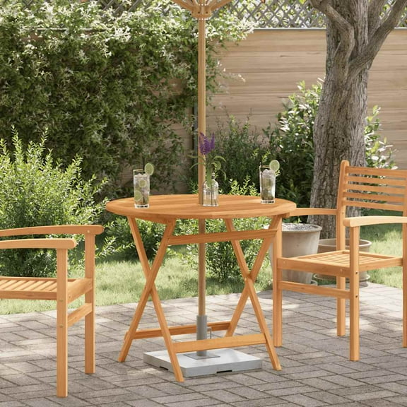 vidaXL Garden Table Brown Solid eucalyptus wood with oil finish Medium