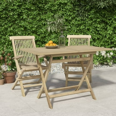 vidaXL Outdoor Dining Table Folding Table Garden Furniture Solid Wood Teak