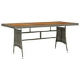 thumbnail image 1 of vidaXL Outdoor Dining Table Garden Patio Table Solid Wood Acacia PE Rattan, 1 of 25