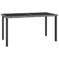thumbnail image 1 of vidaXL Outdoor Dining Table Garden Porch Patio Table with Glass Top PE Rattan, 1 of 28