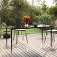 thumbnail image 1 of vidaXL Outdoor Dining Table Patio Table with Glass Top Garden Furniture Steel, 1 of 24
