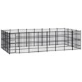 thumbnail image 1 of vidaXL Outdoor Dog Kennel Large Dog Crate Dog Cage Exercise Playpen Steel, 1 of 162
