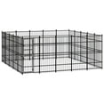 thumbnail image 1 of vidaXL Outdoor Dog Kennel Large Dog Crate Dog Cage Exercise Playpen Steel, 1 of 73
