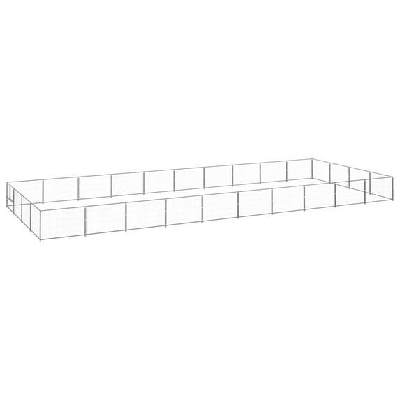 vidaXL Outdoor Dog Kennel Large Dog Crate Dog Cage Puppy Pet Playpen Steel