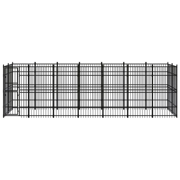 vidaXL Outdoor Dog Kennel Steel 138.9 ft²
