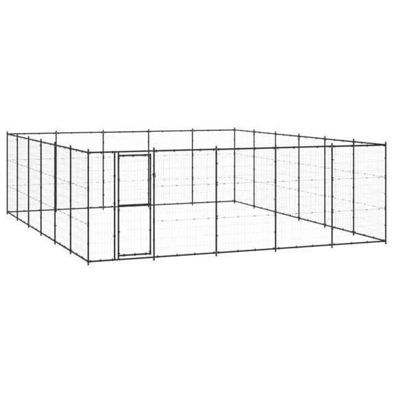 vidaXL Outdoor Dog Kennel Steel 390.7 ft²