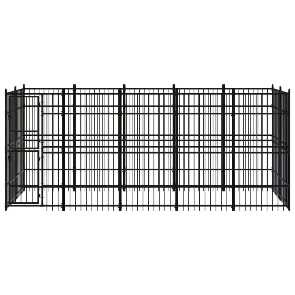 vidaXL Outdoor Dog Kennel Steel 99.2 ft²