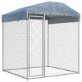 thumbnail image 1 of vidaXL Outdoor Dog Kennel with Canopy Top 78.7"x78.7"x88.6", 1 of 6