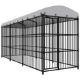 thumbnail image 1 of vidaXL Outdoor Dog Kennel with Roof 177.2"x59.1"x82.7", 1 of 6
