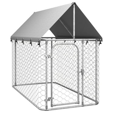 vidaXL Outdoor Dog Kennel Dog Pen Pet Crate Kennel Playpen House with Roof