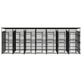 thumbnail image 1 of vidaXL Outdoor Dog Kennel with Roof Steel 138.9 ft², 1 of 6
